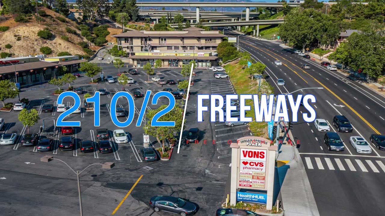 image of freeways from drone