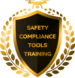 image of safety compliance tools and training shield
