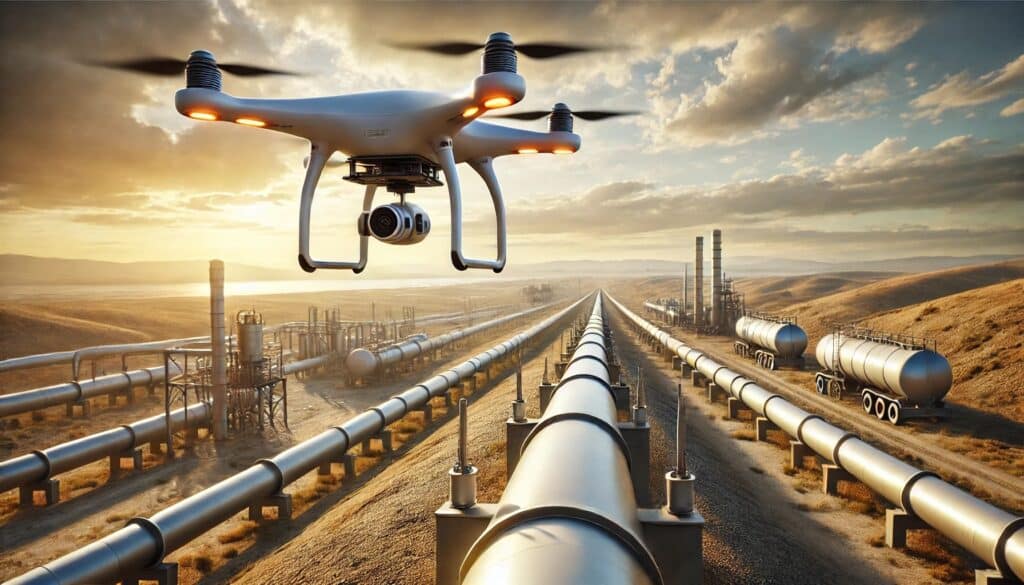 Drone Surveying Oil Pipelines